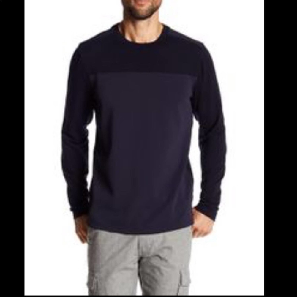 Quinn Men’s Sweater Crew neck Navy blue  M